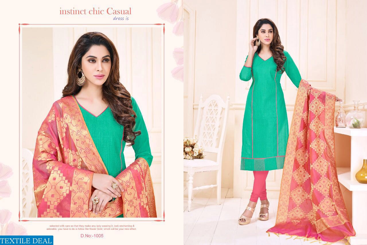 Smit Traditional Wholesale Cotton Work Dress Material